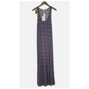 JOIE Emilia Scoop Neck Geometric Tank Maxi Dress